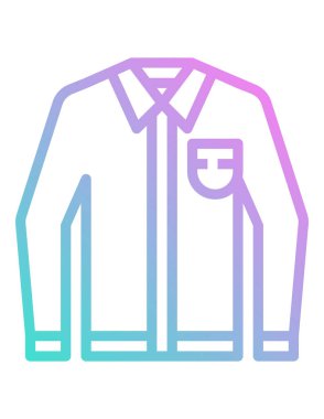 Beyaz arkaplanda t-shirt çizgisi vektör simgesi