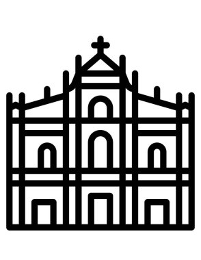 kilise simgesi vektör illüstrasyonu 