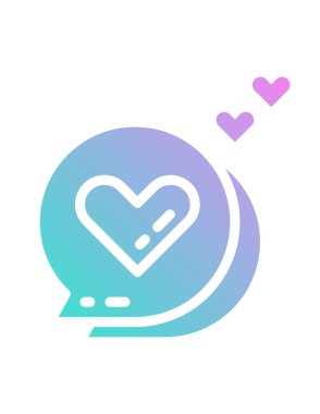 Kalp ikonu vektör illüstrasyonu