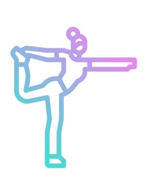 Yoga yapan bir kadın, sağlık pozu.