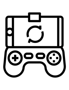 joystick simgesi vektör illüstrasyonu 