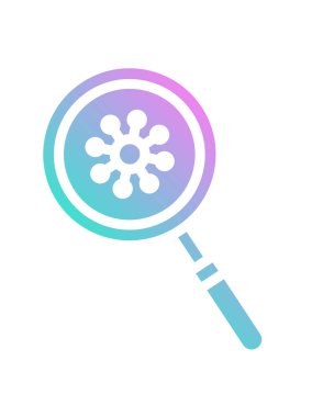 Büyütme cam simgesi, vektör illüstrasyonu