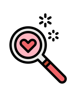 kalp şekli ikon vektör illüstrasyonu