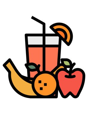 Kokteyl simgesi, vektör illüstrasyonu