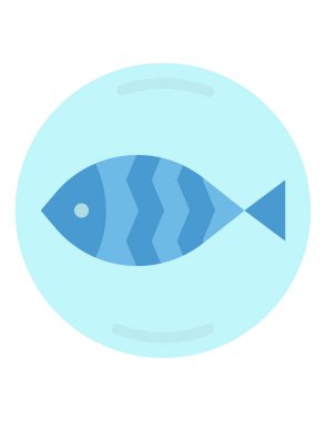 Balık Düz Vektörü Simgesi