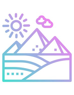 Doğa simgesinin vektör illüstrasyonu