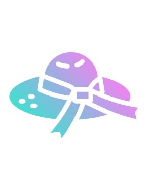 Düz biçimli UFO simgesi beyaz arkaplanda izole.