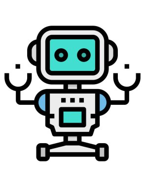 Robot oyuncak izole edilmiş ikon vektör illüstrasyon tasarımı