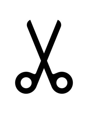 makas çizgi vektör simgesi.