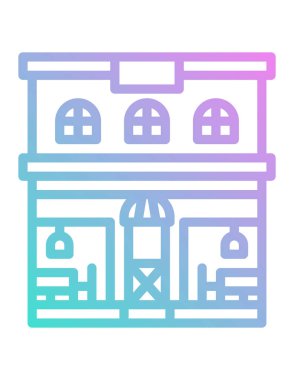 Mağazanın modern simgesinin vektör illüstrasyonu