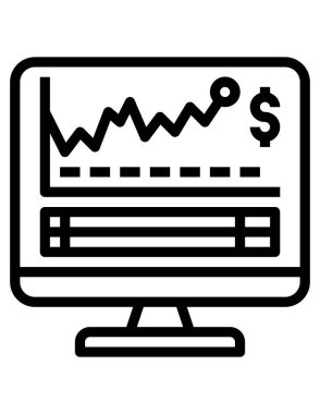 finansal izleme vektör simgesi