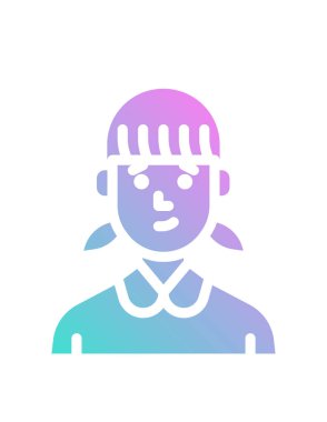 Kız öğrencinin vektör illüstrasyonu 