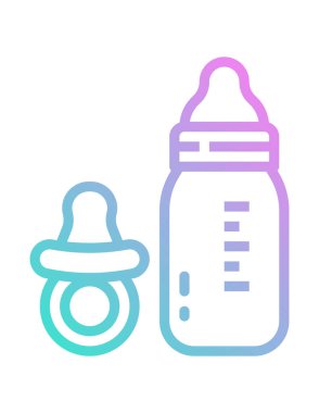 bebek şişe vektör simgesi