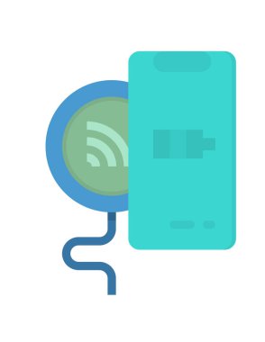 ağ ve iletişim düz vektör simgesi.