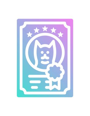 Kedi ve köpek simgesinin vektör illüstrasyonu