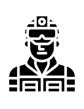 İtfaiyeci Avatar ikon vektör çizimi