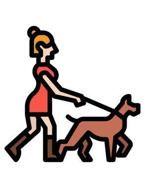 Köpek işareti çizimi. vektör. 