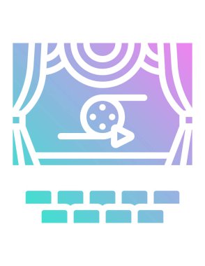 Film simgesinin vektör illüstrasyonu