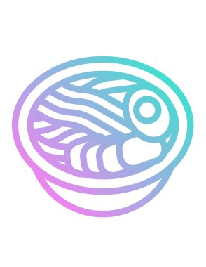 Japon yemek ikonu vektör illüstrasyon grafik tasarımı 