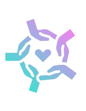 Yardım simgesinin vektör illüstrasyonu 