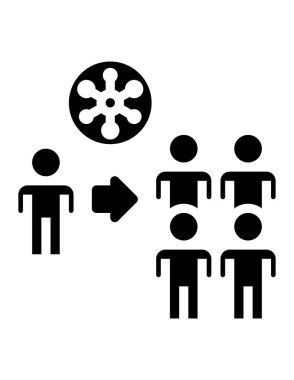 Virüs ikonu vektör illüstrasyonu 