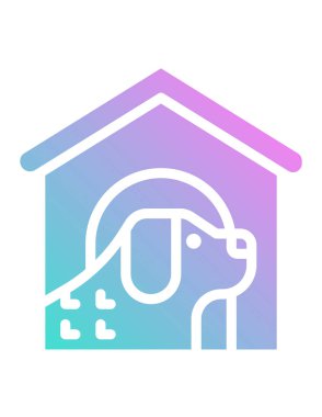 evcil köpek simgesi vektör illüstrasyonu