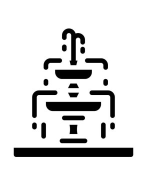 Çeşme simgesi, vektör çizimi