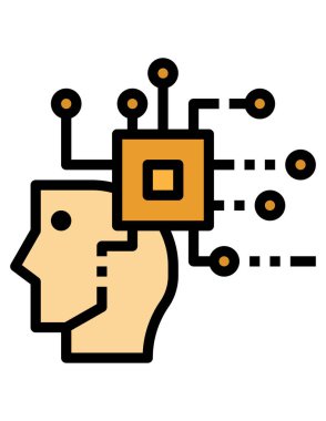 robot düz vektör simgesi