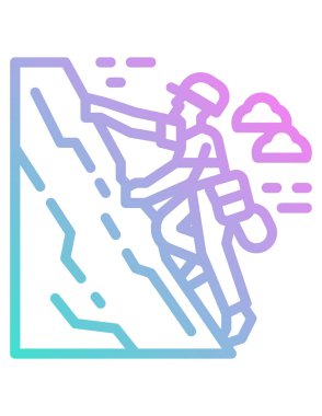 İnsan dağına tırmanışının vektör çizimi 