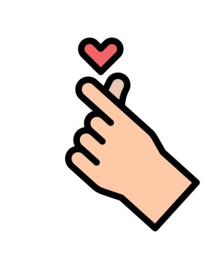 El hareketi simgesi vektör illüstrasyon grafik tasarımı