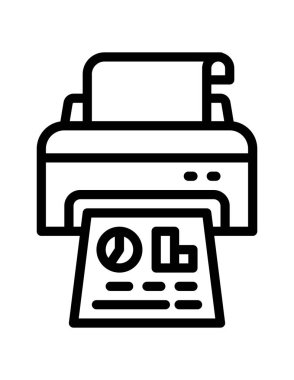 Yazıcı işareti vektör simgesi. Grafik ve web tasarımı için beyaz arkaplanda siyah illüstrasyon izole edildi.