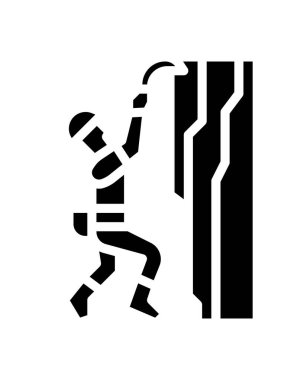 Modern b 'nin vektör illüstrasyonu insan simgesinden yoksun