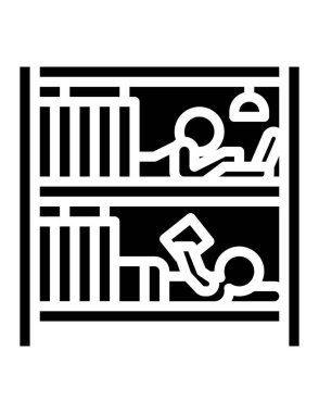 Siyah ve beyaz çizgi simgesinin vektör çizimi