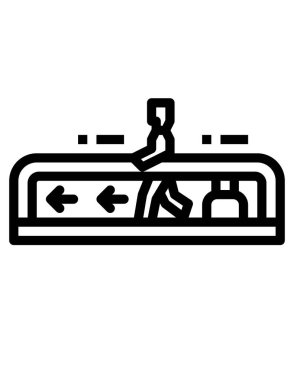 Yürüyüş yolu simgesi, vektör illüstrasyonu