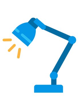 Beyaz arkaplanda düz bir lamba simgesi