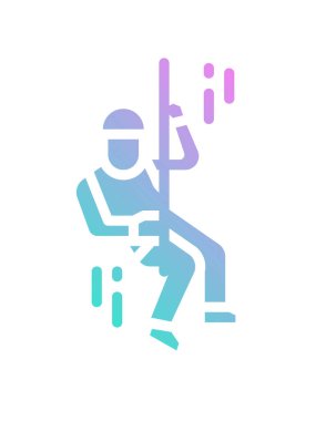 Paten kayan bir adamın vektör çizimi