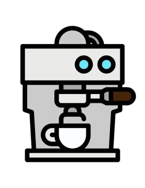 kahve makinesi ikon vektör illüstrasyonu