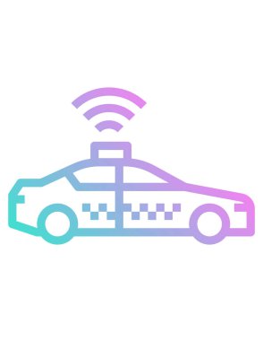 Taksi servisi simgesi. vektör illüstrasyonu