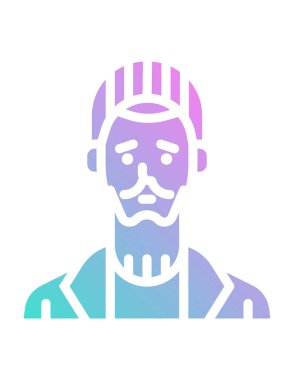 Evsiz adamın vektör çizimi