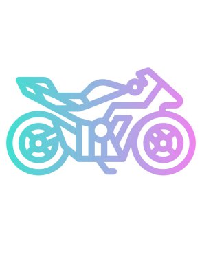 motosiklet simgesi, vektör illüstrasyonu