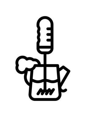 Süt için flamanın vektör illüstrasyonu 