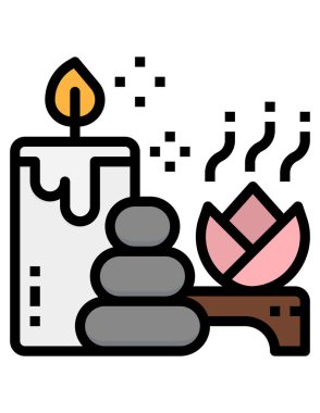 spa taşı vektör simgesi.