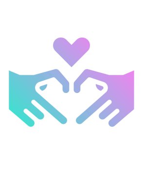 Kalp simgesini tutan eller