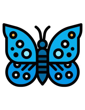 Bir kelebeğin vektör illüstrasyonu