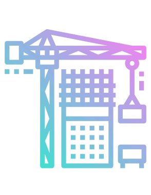 Fabrika simgesinin vektör illüstrasyonu