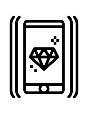 cep telefonu ikonu vektör illüstrasyonu