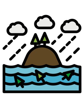 Bir dağ manzarasının vektör çizimi