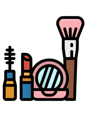 Güzellik ve moda simgelerinin vektör çizimi