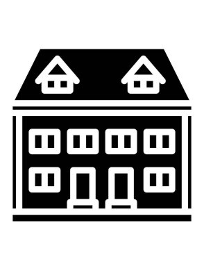 Modern yapı simgesinin vektör illüstrasyonu