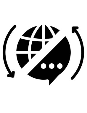 konuşma balonu simgesi, vektör illüstrasyonu